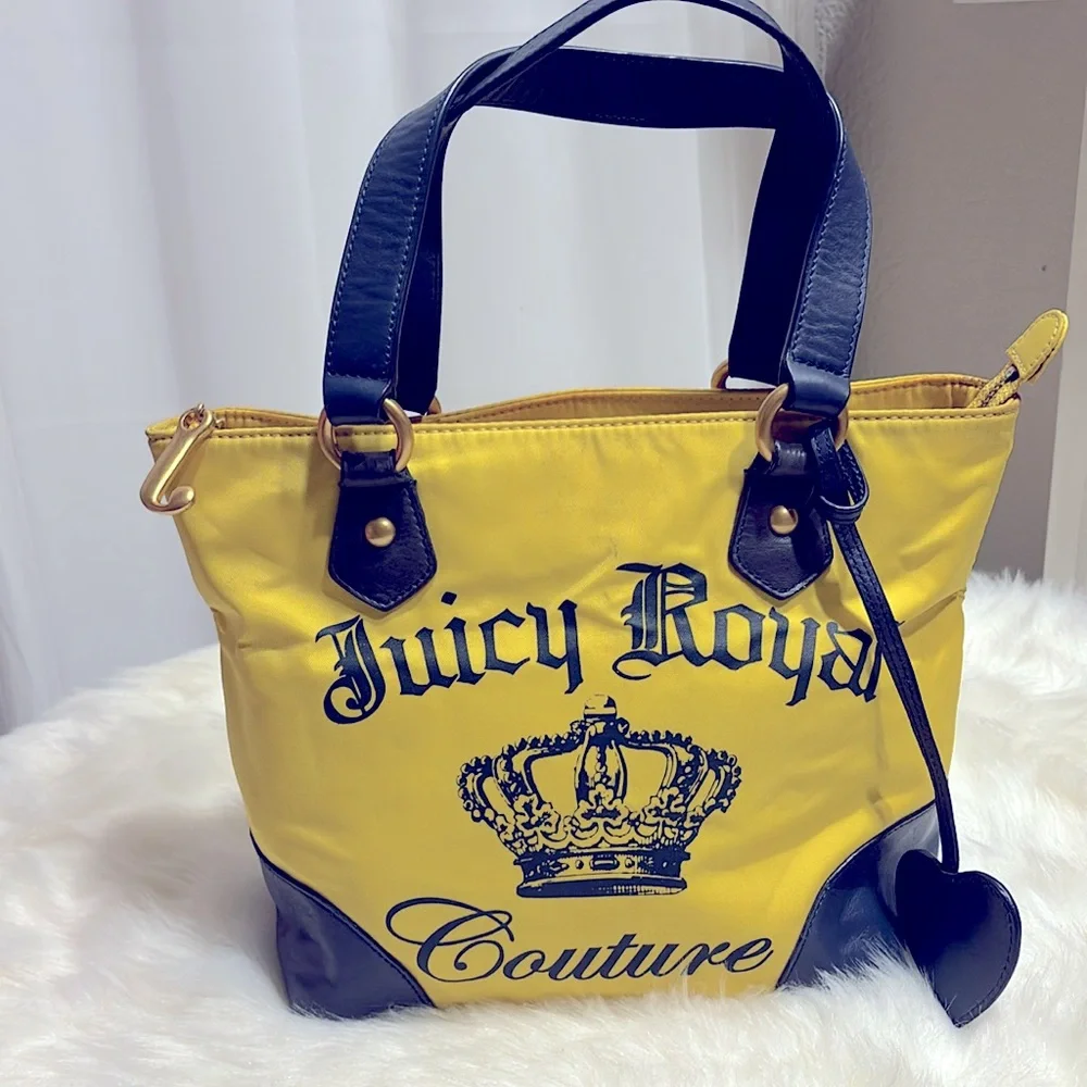 Juicy Couture Yellow Nylon Canvas Bag Like New Excellent Condition - Picture 7 of 16